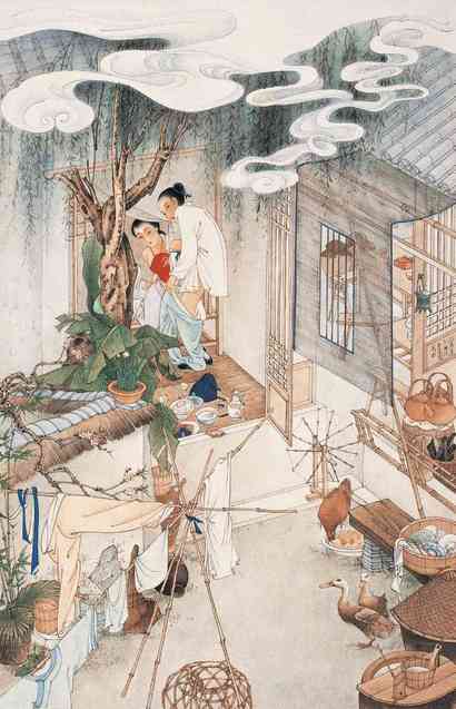 陈东阳 2005年作 晨起 镜心